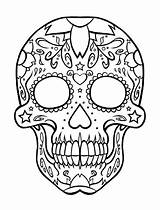 Skull Coloring Tribal Kids sketch template