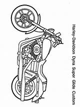 Coloring Pages Harley Davidson Printable Motorcycles sketch template