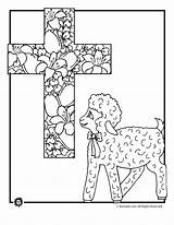 Easter Coloring Cross Pages Lamb Printable Activities Library Popular Mazes Coloringhome sketch template