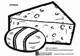 Cheese Coloring sketch template