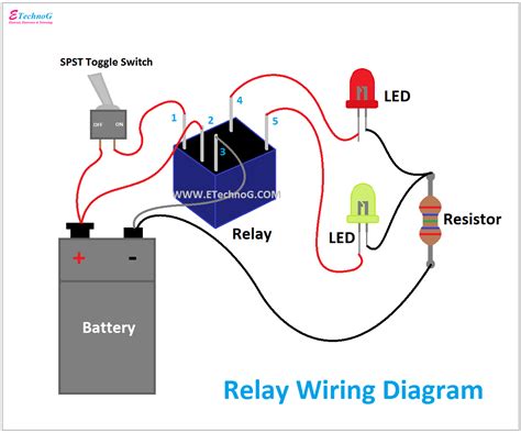 circuit diagram  relay relay wiring diagram  function explained diy electronics projects