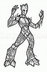 Coloring Galaxy Guardians Pages Groot Drawing Printable Online Draw Print Drawings Characters Marvel Choose Board sketch template