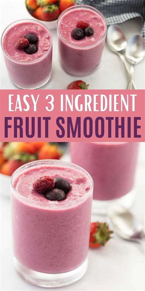 easy fruit smoothie recipe     fruit smoothie