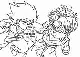 Coloring Dragon Ball Gotenks Goten Popular Pages sketch template