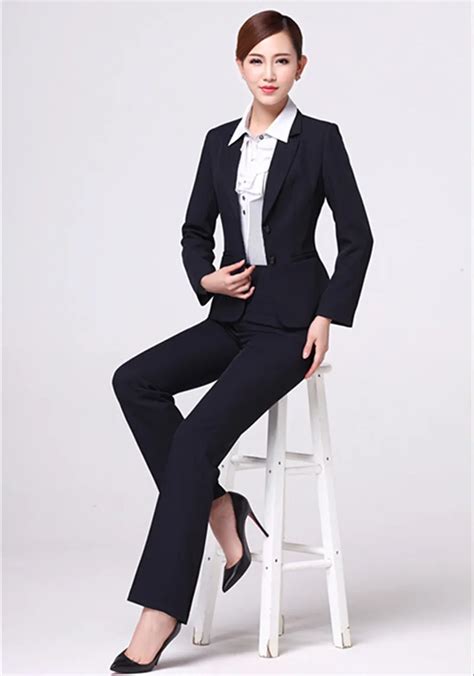 xxxl  women business suits formal office pants suits work wear  piece set  button
