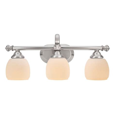 home decorators collection cedar cove  light brushed nickel vanity light  etched opal glass