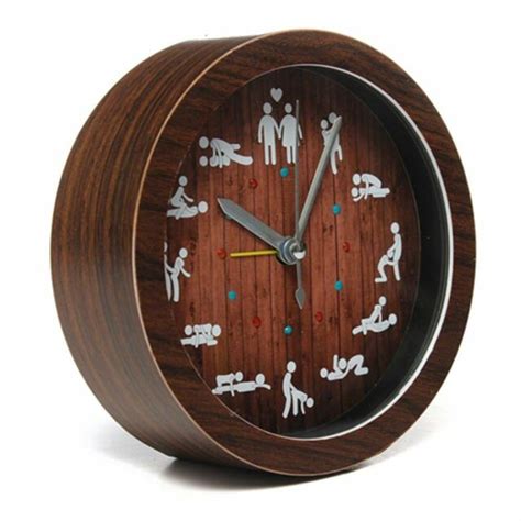 Funny Clock Sex Position Adult Wooden Decorative Living Room Home Clock