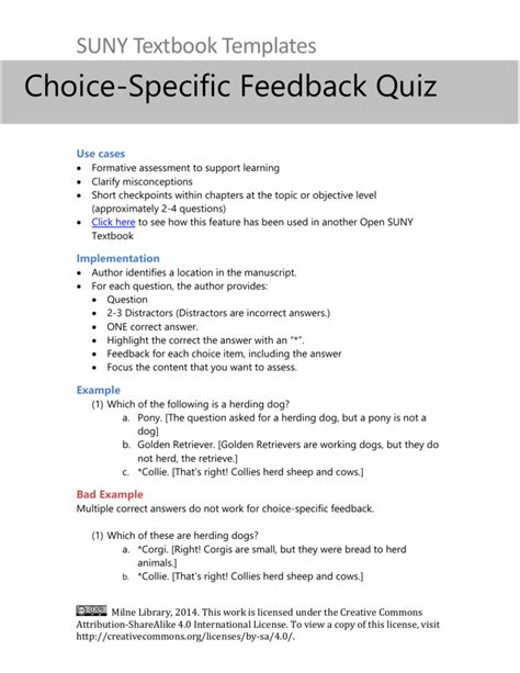 quiz format template