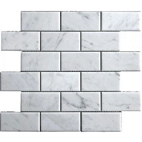carrara white 3x6 honed subway backsplash tile usa