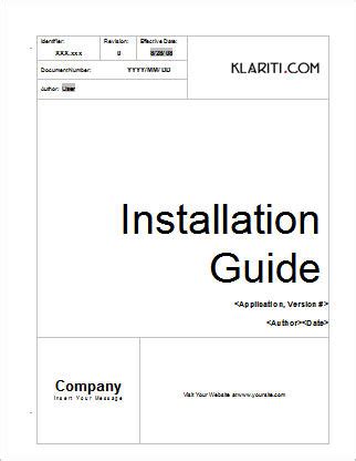 installation guide template instant