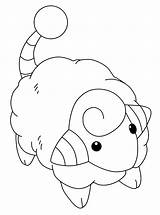 Pokemon Coloring Pages Mareep Picgifs Printable Shrink Sheets Template sketch template
