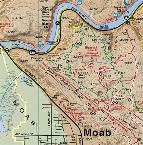 classic moab trails utah recreation topo map latitude  maps