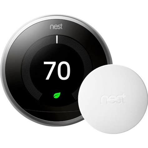 nest  generation learning programmable wi fi thermostat  temperature sensor stainless