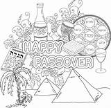 Passover Sketch Drawing Coloring Happy Getdrawings Card Paintingvalley sketch template
