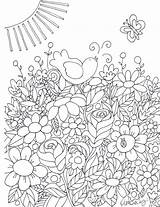 Coloring Pages Color Flower Colouring Garden Books Sheets Adult Adults Choose Board Print sketch template