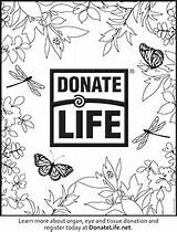 Coloring Donate Life Month Sheet Resources National Sheets sketch template