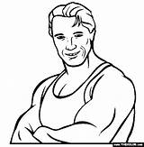 Arnold Schwarzenegger Coloring Pages Actor Actors Famous List Movies Thecolor sketch template