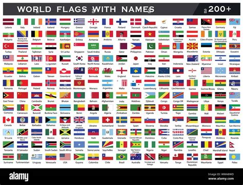 world flag  counties names drawing  illustration stock photo alamy
