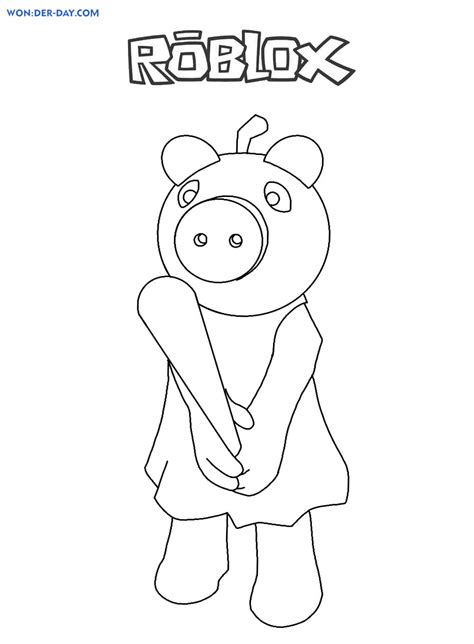 piggy characters roblox coloring coloring pages
