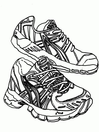 athletic shoes colouring pages clipart  clipart