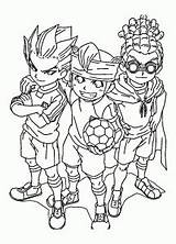 Inazuma Eleven Coloring Kids Pages Anime sketch template