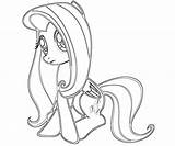 Fluttershy Coloring Pony Little Pages Library Clipart Line Popular sketch template