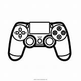 Playstation Joystick Controlador Noun Tegninger Croquis Ultracoloringpages sketch template