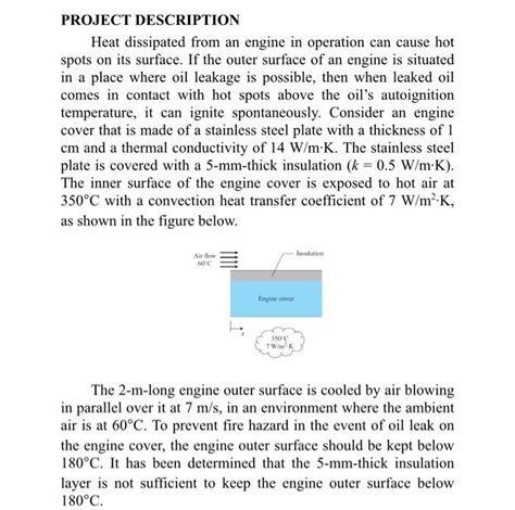 solved project description heat dissipated from an engine in
