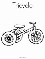 Coloring Tricycle Trike Thon Worksheet Noodle Built California Usa Twistynoodle Outline Print Twisty sketch template