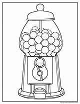 Coloring Pages Gumball Machine Gum Bubble Senior Adults Machines Elderly Print Downloadable Printable Easy Lollipop Simple Drawing Blaze Monster Template sketch template