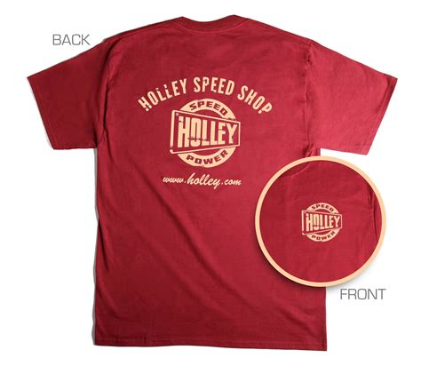 holley  lghol red holley speed shop  shirt large