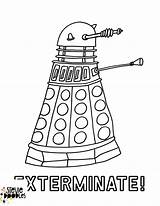 Dalek Exterminate sketch template