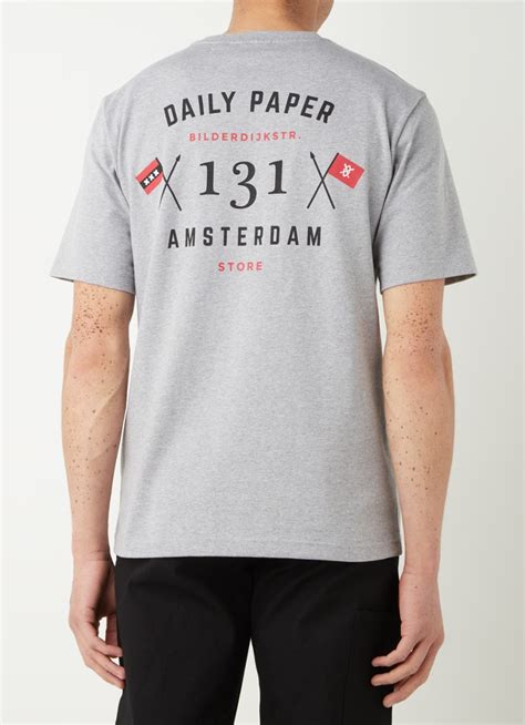 daily paper amsterdam flagship store  shirt met backprint grijsmele de bijenkorf