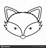 Fox Face Drawing Contour Zorro Caras Cara Para Clipartmag Contorno Monochrome La Tablero Seleccionar sketch template