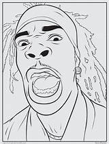 Rap Rappers 2pac Busta sketch template