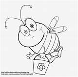 Bee Coloring Cute Kids Letter Materials Teaching Related Worksheet Song sketch template