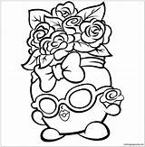Pages Bag Flowers Coloring Dolls Toys sketch template