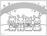 Coloring Rainbow Critters Friends Calico Pages Printable Print Family Color Book sketch template