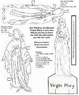 Mary Kids Printables Catholic Crafts Coloring Pages Mother Jesus Paper Virgin Activities Printable Telling Doll Color May There Bible Also sketch template