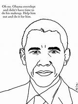 Obama Barack Coloring Pages Getcolorings President Print Color sketch template