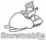 Snowmobile Motoneige Skidoo Transport Snowmobiles Coloriages Coloringhome sketch template