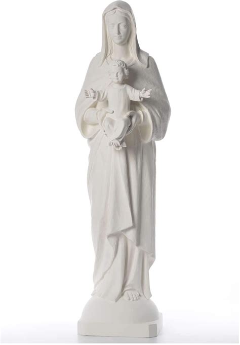 virgin mary  baby  cm statue  fibreglass white amazonca home