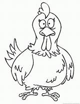Hen Coloring 123coloringpages Animal sketch template