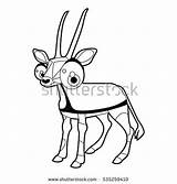 Oryx Coloring Designlooter Antelope Animals Illustration Cartoon Cool Funny Cute Collection 94kb 470px sketch template