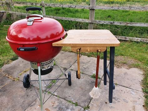 kettle bbq side table for 57cm kettle grills weber weber grill table