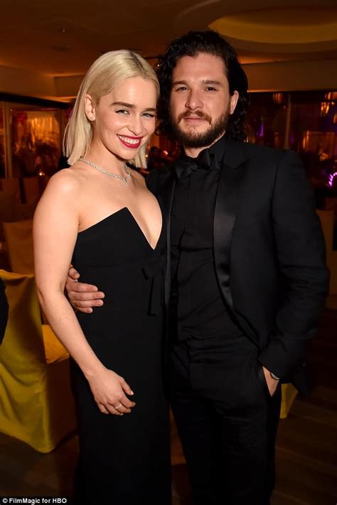 emilia clarke finds game of thrones love scenes with kit harington unnatural daily mail online