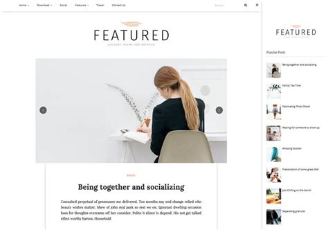 featured personal blogger template oddthemes