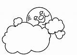 Cloudy Weather Colouring Pages Cliparts Color Clipart Computer Designs Use sketch template