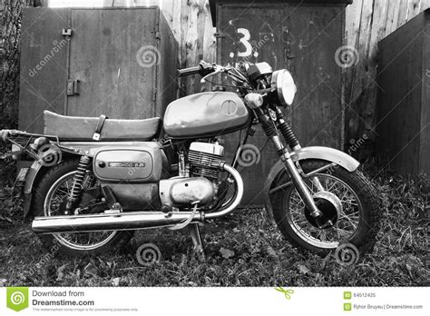 old russian soviet motorcycle generic motorbike editorial image image of motorbike summer