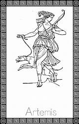 Artemis Coloring Pages Greek Greece θεοι Books Goddesses sketch template